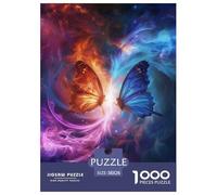 Papillons Puzzle 1000 Pièces Nébuleuse Puzzles Jeu De Patience Et De Réflexion Décoration Murale De La Maison en Carton 100% Recyclé pour Les Adultes Et Les Enfants De Plus De 14 Ans 38x26cm/1000pcs
