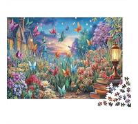 Papillons Puzzle 1000 Pièces pour Collectionneurs, Carton Recyclé Premium,Colorful Papillon Garden Décoration Intérieure, Art Mural, Cadeau Pâques, Jeu Éduchatif 52x38cm/1000pcs