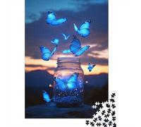 Papillons Puzzles 1000 Pièces La Bouteille Puzzles pour Adultes Jeu Éducatif Challenge Toy Enfants Cadeaux 1000pcs (75x50cm)