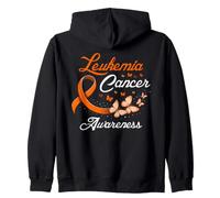 Papillons Ruban Orange de Sensibilisation au Mois du Cancer et à la leucémie Sweat à Capuche
