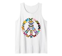 Papillons signe de paix amour papillon des années 60 rétro Débardeur