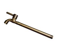 Papin de jardin extérieur support mural à eau froide Tap à eau avec bec de maille à poignée unique pour pool de vadrouille G1 / 2, acier inoxydable, bronze, 18 cm LWX