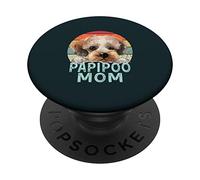 Papipoo Dog Mom Retro Vintage Mes Chiens sont Mon Cardio PopSockets PopGrip Adhésif