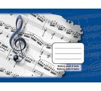 PAPÍRNY BRNO cahier de musique A5 paysage 8 feuilles