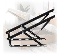 Papites à gaz robustes pour lit de rangement 75cm, Set de 2 mécanismes de levage hydrauliques avec supports en acier durables, tampons lisses pour le levage facile de matelas, conception d'économie d'