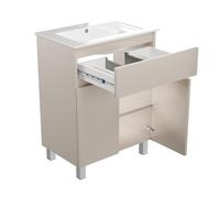 paplinskimoebel Lavabo avec Meuble Bas Ariza Sink, de 60 cm de Large, Meuble de Couleur Cachemire, Beige, à Suspendre ou à Poser, lavabo avec s pour la Salle de Bain