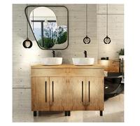 paplinskimoebel Meuble de salle de bain Vitoria - 120 x 40 x 84 cm - Meuble de salle de bain moderne en bois - 120 cm de large