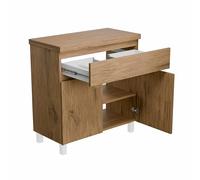 paplinskimoebel Meuble Salle de Bain Ariza Top avec Plan Bois pour Vasque à Poser | Tiroir avec Emplacement Syphon | Suspendu ou sur Pieds | Bois/Chêne - 80 cm