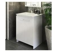 Paplinskimoebel - Meuble Sous Vasque Blanc avec Lavabo 60 x 87 x 46 cm - Salle de Bain