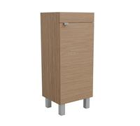 paplinskimoebel Parla - Armoire de salle de bain sur pieds - 30 x 35 x 84 cm - Meuble d'appoint latéral avec étagère - Meuble de salle de bain - Meuble de salle de bain - Marron