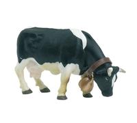 Papo - 51015 - Animaux - Vache Noir Et Blanc Broutant Avec Cloche