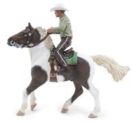 Papo 51573 Cheval western avec son cavalier 14 cm