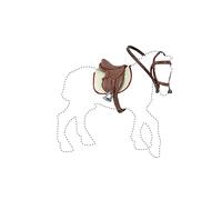 Papo Accessoires cavalier jouet enfant – Monde Équestre – Tapis de selle, étriers, rênes – 3 ans+