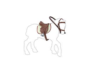 Papo Accessoires du Cavalier Jouet Enfant Collection Monde Équestre 3 Ans | Jeu créatif tapis de selle avec étriers réglables et rênes souples | pour les filles et les garçons | idée cadeau
