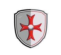 Papo Figurine peinte à la main 20011 – Panoplie mousse Bouclier Croix de Malte – Dès 3 ans