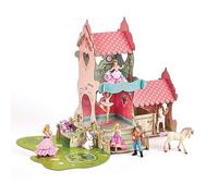 Papo - Château Princesse, Monde Enchanté, Environnement en Carton de Qualité pour Enfants dès 3 Ans - Invitation à la Créativité et au Jeu Imaginatif