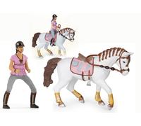 Papo Cheval Avec Cavalière Cod. 51525 Et Cod 52006 Ensemble - Crinière Tressée