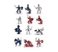 Papo - Chevaliers Mini PLUS - Tube de 12 Figurines Fantastiques et Médiévales - Jouet Enfant 3 Ans et Plus - Chevaliers Jouets Garçons - Peintes à la Main - 33022