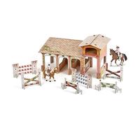 Papo - Coffret Poney Club, Univers des Chevaux pour Enfants dès 3 Ans - Immersion Équestre avec Poulains et Poneys pour Passionnés d'animaux