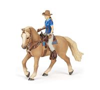 Papo - Figurine animal - Cheval et Cavalier Western, Aventure du Far West, Jouet enfant dès 3 Ans - Histoires de Cow-boys et d'Équitation pour Petits Aventuriers