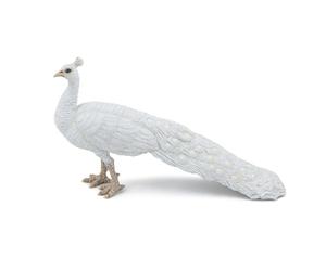 PAPO - Figurine Animale - Figurine Paon Blanc, S