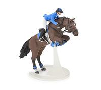Papo - Figurine cheval - Cheval de Saut d'Obstacle et Cavalier, jouet Enfants, Passion Équestre et Compétition, Rêve de Médailles et d'Obstacles dès 3 Ans