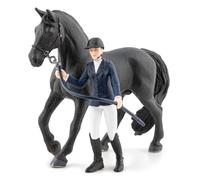 Papo Figurine Cheval et Cavalier Pénélope et Blacky – Objet de collection – À partir de 3 ans