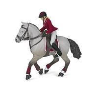 Papo - Figurine Cheval Et Cavalière De Concours Réaliste - 3 Ans + - Collection Monde Équestre - Jeu Créatif Compétition Hippique - Idée Cadeau Jouet Fille Garçon