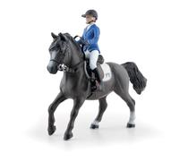 PAPO - Figurine Cheval et Son Cavalier - Eden et Qimbaya - Monde équestre - Pièce de Collection - pour Enfants - garçons et Filles - à partir de 3 Ans