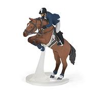 Papo - Figurine Cheval Saut D’Obstacle Et Cavalier Réaliste - 3 Ans + - Collection Chevaux Poneys - Jeu Créatif Équitation - Idée Cadeau Jouet Fille Garçon