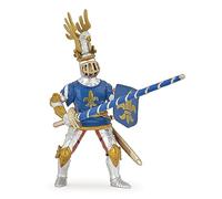 Papo - Figurine Chevalier Bleu Fleur De Lys Réaliste - 3 Ans + - Collection Fantastique & Médiéval - Jeu Créatif Chevalier - Idée Cadeau Jouet Fille Garçon