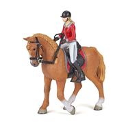 Papo Figurine Equitation Cheval Et Jocherita En Veste Rouge