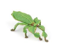 Papo - Figurine Insecte Phasme Feuille pour Enfants dès 3 Ans + - Jouet Éducatif Insecte Mimétique Tropical - Camouflage Naturel Phyllie Réaliste - Peinte à la Main - Collection Jardin - 50323