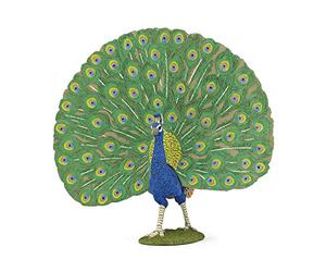Papo - Figurine Paon Réaliste Jouet Enfant - 3 Ans + - Collection La Vie À La Ferme - Jeu Éducatif Observation Animaux - Idée Cadeau Jouet Fille Garçon - 12.5 Cm X 5.5 Cm X 11.6 Cm