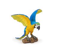 Papo - Figurine Perroquet Ara Bleu - Jouet Enfant dès 3 Ans - Idée Cadeau Colorée - 9 x 9,5 x 7,7 cm - Oiseau Exotique Réaliste - Peint à la Main - Collection Vie Sauvage - 50235