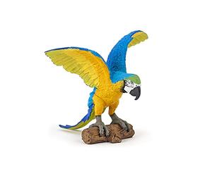 Papo - Figurine Perroquet Ara Bleu Réaliste - 3 Ans + | Plumage éclatant des forêts tropicales | peint à la main | jolie pièce à collectionner | idée cadeau original pour tous