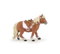 Papo - Figurine Poney Shetland avec Selle Réaliste - 3 Ans + - Collection Chevaux Poneys - Jeu Créatif Équitation - Idée Cadeau Jouet Fille Garçon