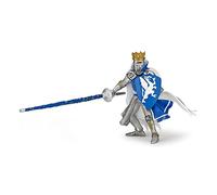 Papo Figurine Roi au Dragon Bleu 39387, peinte à la main, médiévale, dès 3 ans