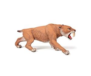 Papo - Figurine Smilodon Réaliste - 3 Ans + | Jeu éducatif tigre à dents de sabre | 15.8 x 4.6 x 6.2 cm | peinte à la main | idée cadeau original pour fille et garçon