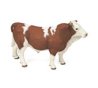 Papo - Figurine animal - Taureau Simmental, Fierté de la Vie à la Ferme, Jouet enfant dès 3 Ans - Sensibilisation à l'Agriculture et au Monde Rural