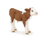 Papo -Figurine Peinte A La Main -La vie à la ferme -Veau simmental-51134-À Collectionner-Pour Enfants - Filles et Garçons - A Partir de 3 Ans