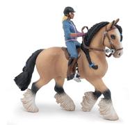 Papo - Figurines à Collectionner - Tinker et sa Jeune cavalière - 51572 - Chevaux - Equitation - pour Enfants - Filles Et Garçons - A Partir de 3 Ans