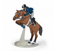 Papo Horses Cheval de saut d'obstacles avec son cavalier 51562