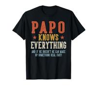 PAPO Knows Everything Fête des Pères Rétro Vintage T-Shirt