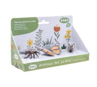 Papo - Lot De 3 Figurines Abeille Escargot Papillon Réalistes - 3 Ans + - Collection Animaux des Jardins - Jeu Éducatif Insectes Et Nature - Idée Cadeau Jouet Fille Garçon