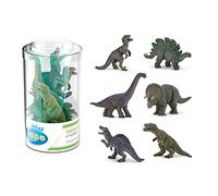 Papo- Mini Plus Dinosaures Lot 1 (Tube, 6 pcs) Figurines, 33018, Multicolore
