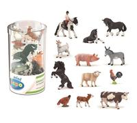 PAPO - Tube de 12 Mini Plus Figurines Ferme - Mixte - À partir de 3 ans