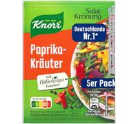 Paprika Kräuter Salat-krönung - Préparation pour Vinaigrette Allemagne aux herbes et paprika, 5 sachets - Salade prête en un instant - Compatible avec Knorr - 55g
