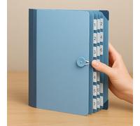 PAPRION Organiseur de documents, 10 compartiments extensibles avec étiquettes adhésives, parfait pour le bureau et la maison, porte-documents élégant pour organiser les passeports, photos et documents