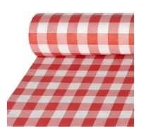 PAPSTAR - 1 x Nappe damassée 50 m x 1 m Rouge Vichy Karo